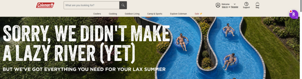 The internet invented a Coleman lazy river. Coleman played along.